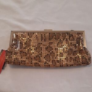 Gold Sequin Clutch Bag